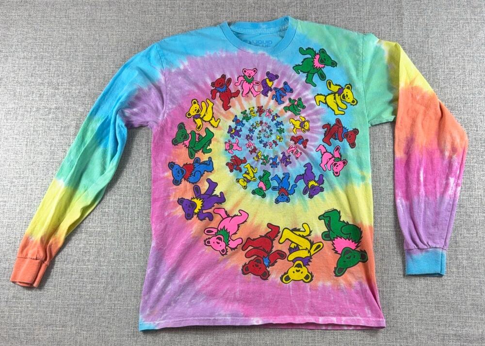Liquid Blue Grateful Dead Spiral Bears long sleeve tie-dye shirt in men’s size M
